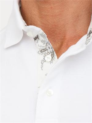 Polo a maniche lunghe Etro uomo in cotone bianco in UOMO