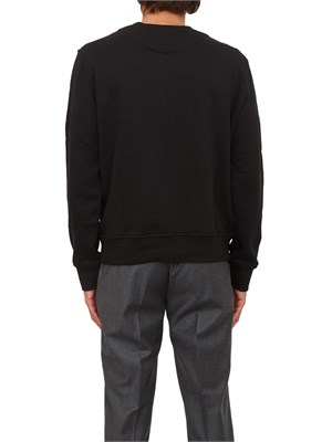 Felpa girocollo Etro uomo in cotone nero con logo in UOMO