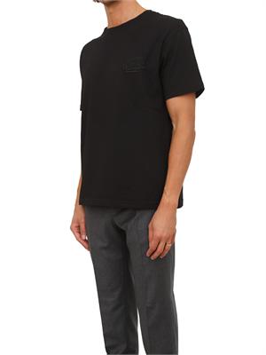 T-shirt girocollo Etro uomo in cotone nero con logo in UOMO