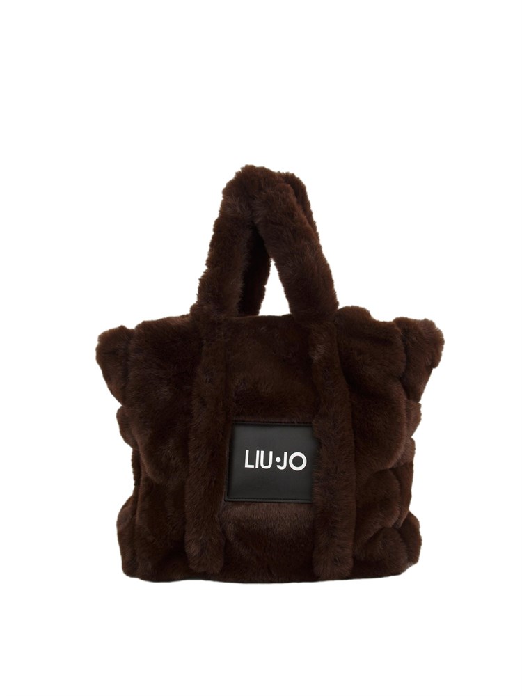 Shopping media Liu Jo donna in teddy marrone con logo