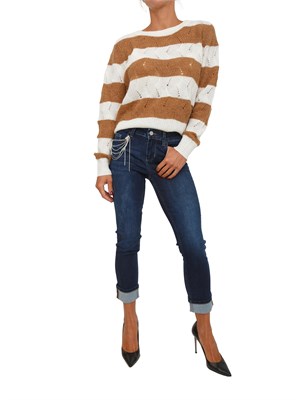 Jeans skinny Liu Jo donna in denim blu con spilla removibile in DONNA