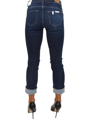 Jeans skinny Liu Jo donna in denim blu con spilla removibile in DONNA