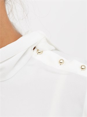 Blusa elegante Liu Jo in crêpe bianca in DONNA