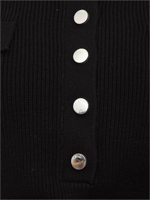 Completo Liu Jo cardigan+gonna in misto viscosa nera a coste in DONNA