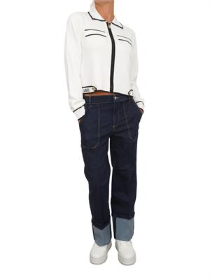 Cardigan Liu Jo donna in maglia misto seta bianco in DONNA
