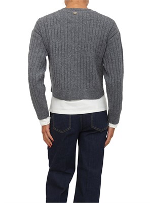 Cardigan in maglia Liu Jo in lana grigia con bottoni gioiello in DONNA