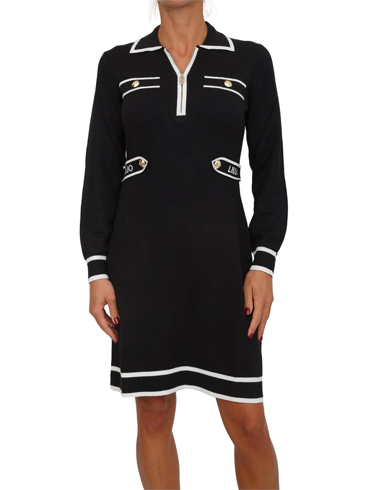 Abito Liu Jo in maglia misto seta nero