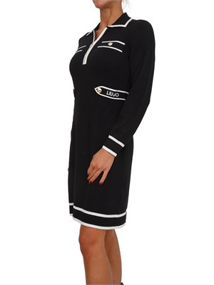 Abito Liu Jo in maglia misto seta nero in DONNA