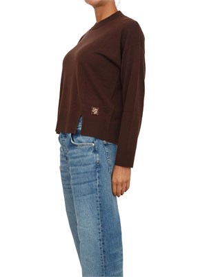 Maglia girocollo Liu Jo donna in misto lana marrone in DONNA