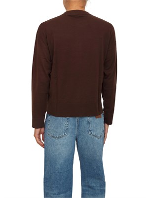 Maglia girocollo Liu Jo donna in misto lana marrone in DONNA