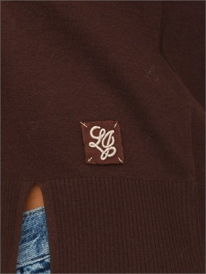 Maglia girocollo Liu Jo donna in misto lana marrone in DONNA