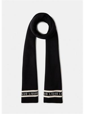 Sciarpa Liu Jo donna nera con logo in DONNA