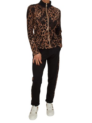 Felpa donna Liu Jo in viscosa stampa animalier all over in DONNA
