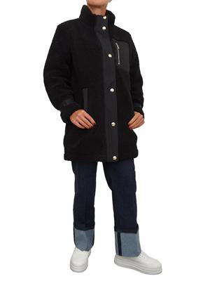 Giaccone reversibile Liu Jo donna in teddy imbottito nero in DONNA