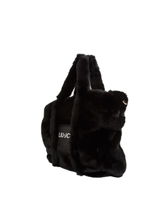 Shopping media Liu Jo donna in teddy nero con logo in DONNA