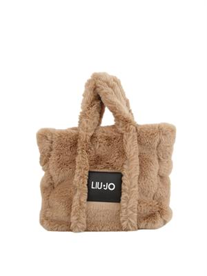 Shopping media Liu Jo donna in teddy beige con logo in DONNA