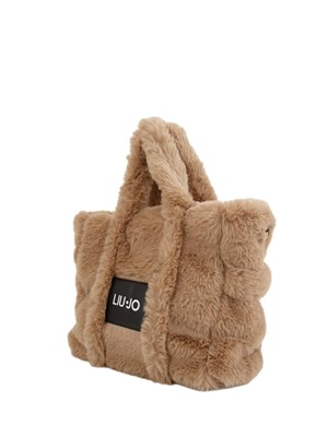 Shopping media Liu Jo donna in teddy beige con logo in DONNA