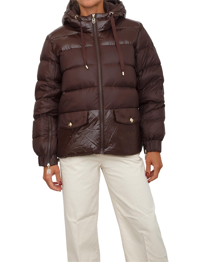 Giubbino Liu Jo donna in nylon imbottito marrone