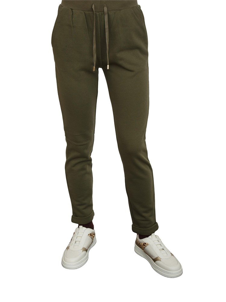 Pantaloni jogging Liu Jo donna in misto cotone verde