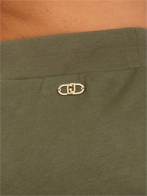 Pantaloni jogging Liu Jo donna in misto cotone verde in DONNA