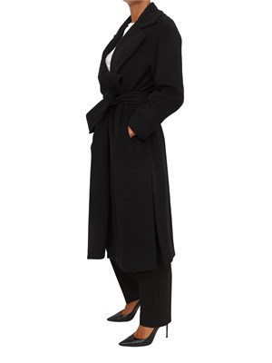 Cappotto Emme Marella in panno doppio nero in DONNA