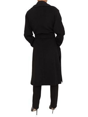 Cappotto Emme Marella in panno doppio nero in DONNA