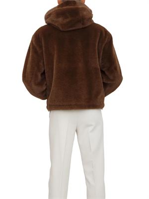 Pelliccia Topaz Emme Marella in tessuto effetto furry marrone in DONNA