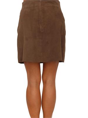 Minigonna Rise Marella in suede cammello in DONNA