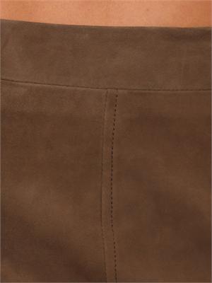 Minigonna Rise Marella in suede cammello in DONNA