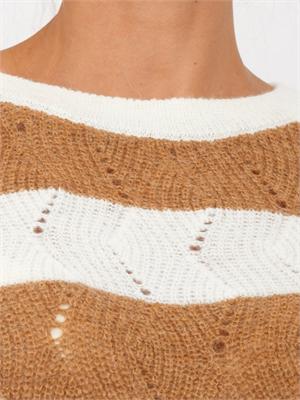 Maglia girocollo Liu Jo donna in misto lana e alpaca cammello in DONNA