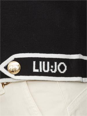 Cardigan Liu Jo donna in maglia misto seta nero in DONNA