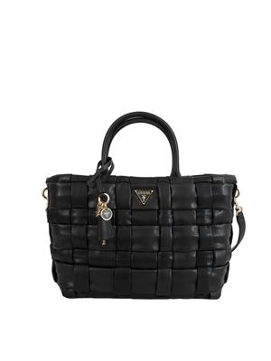 Borsa Marion Guess Jeans in ecopelle intrecciata nera in DONNA