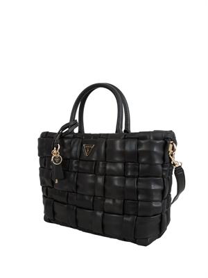 Borsa Marion Guess Jeans in ecopelle intrecciata nera in DONNA