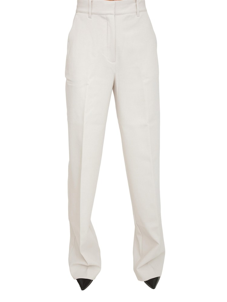 Pantaloni palazzo Guess Jeans donna in viscosa avorio