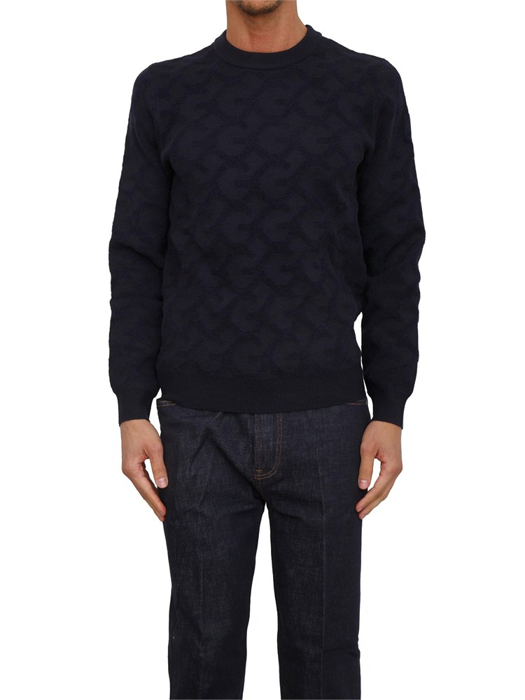 Maglia Guess Jeans in maglia blu lavorazione jacquard