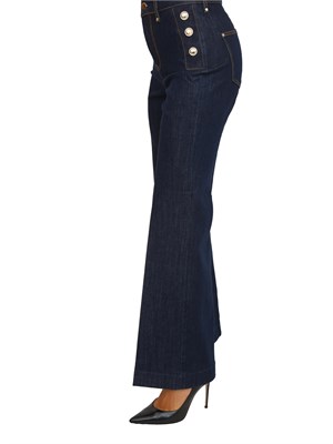 Jeans 5 tasche Guess Jeans donna in cotone denim blu in DONNA