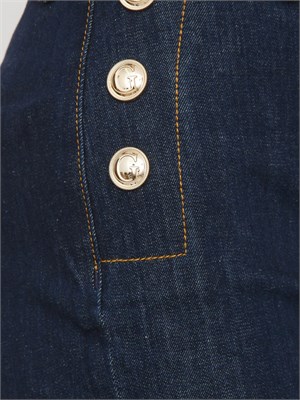 Jeans 5 tasche Guess Jeans donna in cotone denim blu in DONNA