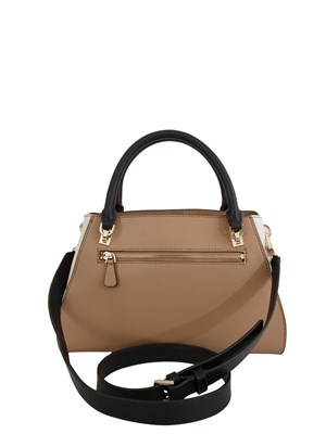 Borsa Noelle Guess Jeans in ecopelle cipria e bianco in DONNA