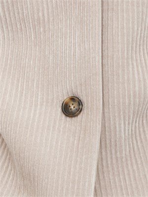 Giacca camicia Andy Emme Marella in velluto beige a coste in DONNA