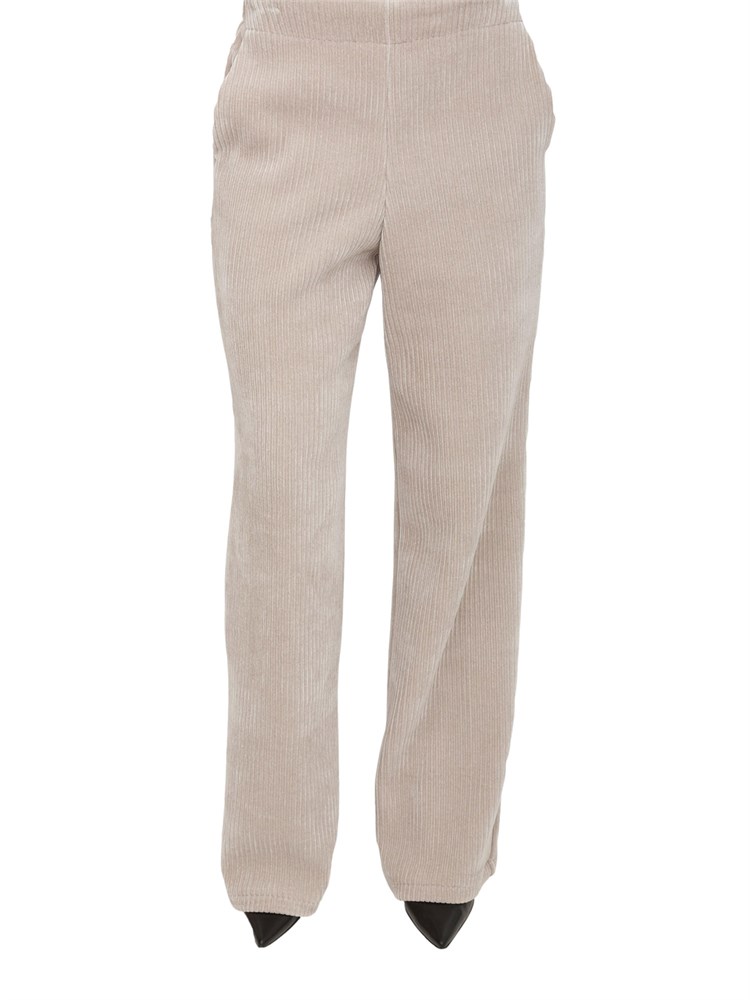 Pantalone Foster Emme Marella in velluto beige a coste