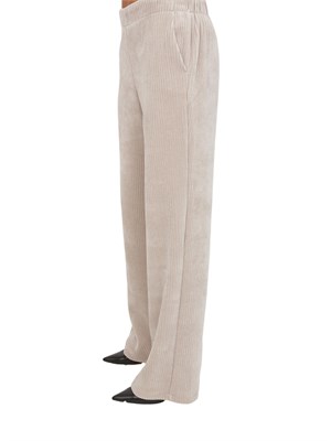 Pantalone Foster Emme Marella in velluto beige a coste in DONNA