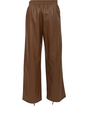 Pantalone Anello Emme Marella in ecopelle marrone in DONNA
