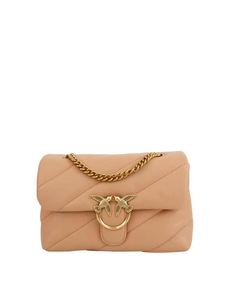 Borsa Love Bag Puff Pinko in pelle rosa