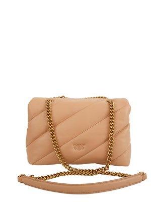 Borsa Love Bag Puff Pinko in pelle rosa in DONNA