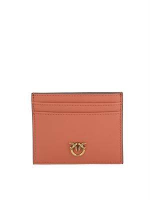 Portacarte Pinko in pelle marrone in DONNA