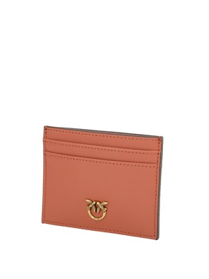 Portacarte Pinko in pelle marrone in DONNA