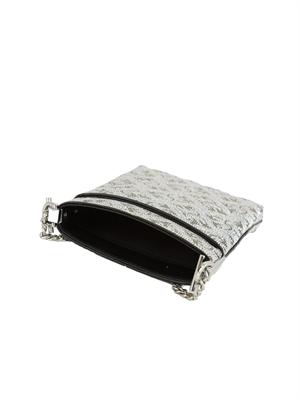 Custodia smartphone Pinko in pelle con strass argento in DONNA