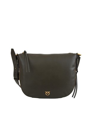 Borsa Pinko hobo media in pelle verde in DONNA