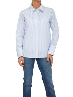 Camicia Liu Jo donna in popeline a righe azzurre incluso top abbinato in DONNA