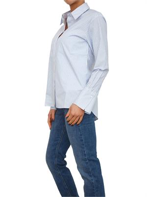 Camicia Liu Jo donna in popeline a righe azzurre incluso top abbinato in DONNA
